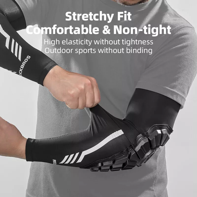 (image for) ROCKBROS 1 Pair Motorcycle Bicycle Elbow Pads Ice Silk Protection for Cycling Racing Touring and Outdoor Sports